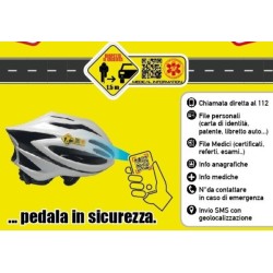 RISPETTA IL CICLISTA - LO STICKER DA CASCO BIKE