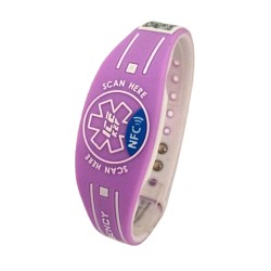 ICE-KEY BRACCIALE RUBBER NFC e QR CODE