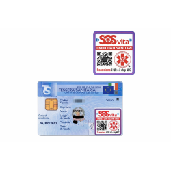 SOS-VITA -  ADESIVO PER DOCUMENTI CON CHIP NFC e QRCode