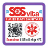 SOS-VITA -  ADESIVO PER DOCUMENTI CON CHIP NFC e QRCode
