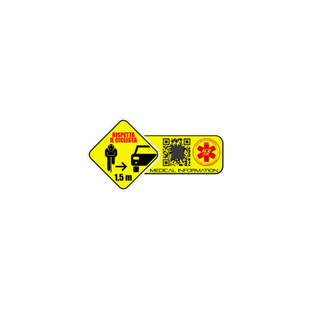 RISPETTA IL CICLISTA - LO STICKER DA CASCO BIKE