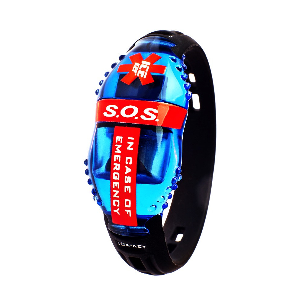 ICE-KEY bracciale blue trasparente